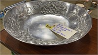 ALLOY INTRICATE GRAPES & VINE CASTING OVAL BOWL