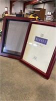 PAIR OF CHERRY WOOD PICTURE FRAMES, 8X10"