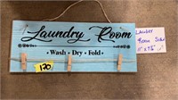 LAUNDRY ROOM SIGN, 11X4.5"