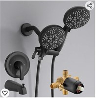 FROPO Black Shower Faucet Set Complete with Tub