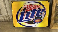 13"X18" LIGHTED MILLER LITE SIGN