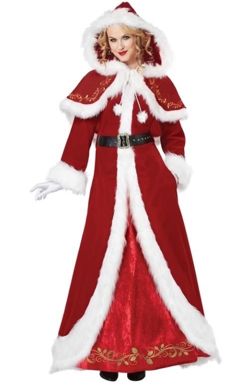 Size: Adult XX (14-16) Deluxe Mrs. Claus Adult