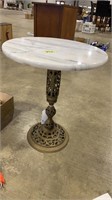 15" ROUND MARBLE TOP TABLE