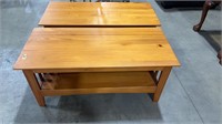 2 WOODEN SIDE TABLES