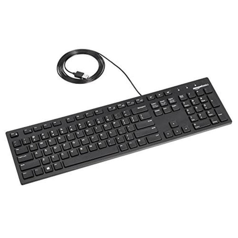 Basics Low-Profile Wired USB Keyboard with US