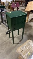 GREEN PAINTED SIDE CABINET