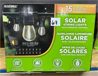 Sunforce Solar String Lights, 35ft, 15 LED Bulbs