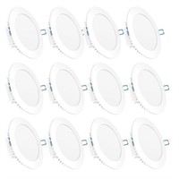 Sunco Lighting 12 Pack 6 Inch Slim LED Downlight,