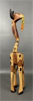 Hand Carved Wooden Giraffe