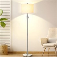 Brushed Nickel Floor Lamp for Living Room,