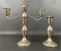 Vintage Duchin Weighted Sterling Candle Holders