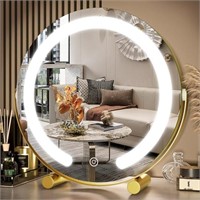 FENNIO Vanity Mirror with Lights, 17"x15" LED