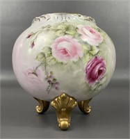 Antique Limoge D&C Handpainted Footed Vase
