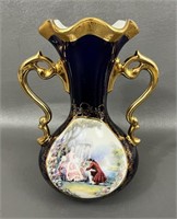 Limoges Imports French Porcelain Handled Vase