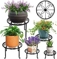 5 Pack Metal Plant Stand for Outdoor Indoor