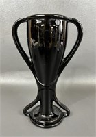 Art Deco Fostoria Glass Black Amethyst Trophy Vase