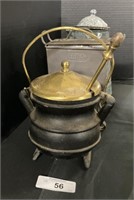 Antique Butter Churn, Smudge Pot.