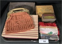 Early Hand Purses, Advertising Tin.