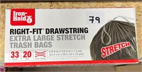 Iron Hold Right Fit Drawstring, XL , 33gal, 20ct