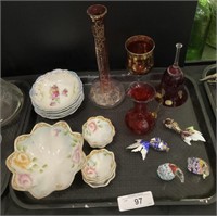 Handpainted Nippon Bowls, Floral German Bowls.