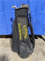 Callaway Big Bertha golf bag with some clubs in
