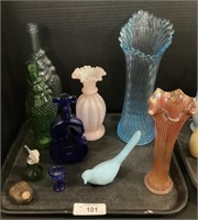 Fenton Carnival Glass Vase, Westmoreland Vase.