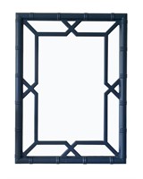 Bamboo-Look Solid Wood Window Pane Mirror 23" X