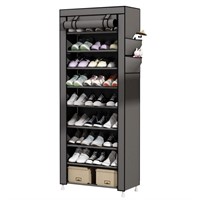 UDEAR 9 Tier Shoe Rack with Dustproof Cover Shoe