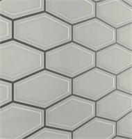 Size 2" x 3" Beveled Porcelain Honeycomb Mosaic