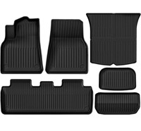 6 Pieces OEDRO Floor Mats for Tesla Model Y 2024