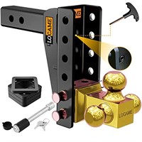 LOCAME Adjustable Trailer Hitch with Hook,