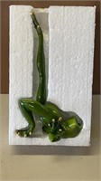 Decorative Resin Yoga Frog 10” H