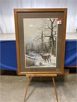 Mike Turner framed Buck print, dimensions are 30