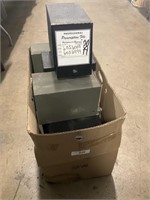 10 Vintage Metal Prescription File Boxes.