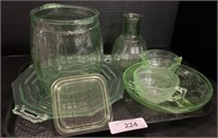 6 pc Retro Cool Uranium Glass.