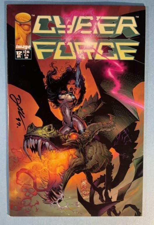Autographed 1995 Image Cyber Force see desc