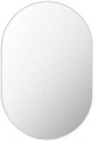 Aranya 31.5 X 15.75 inch White Mirror, Oval