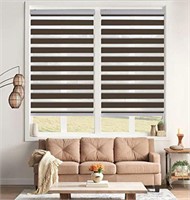 SHECUTE Zebra Blinds for Windows, 34 x 72 Inches