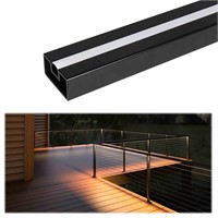 Muzata 6'6" LED Aluminum Lights Black Handrail