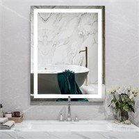 ANTEN 32x24 inch LED Lighted Bathroom Mirror,