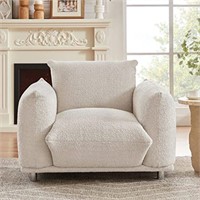 Dolonm Sherpa Accent Chair Single Sofa 40.6"W,