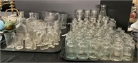 4 Trays Early Advertising Baking, Extract Bottles.