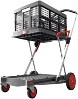 CLAX Collapsible Cart with Storage Crate (Red)