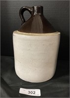 Antique Salt Glazed Stoneware Whiskey Jug.