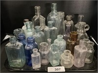 Antique Vintage Advertising Glass Bottles.