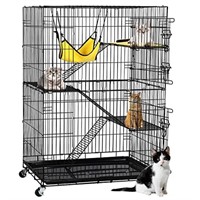 Yaheetech 49'' Collapsible Cat Cage 4-Tier Metal