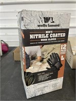 Nitrile Coated Work Gloves SZ L
