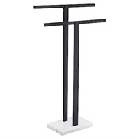 KOKOSIRI Bathroom Towel Rack 2-Tier Standing