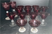 Vintage Ruby Red Glassware.