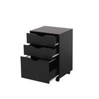 Black Daymond 18.2'' Wide 3 -Drawer File Cabinet